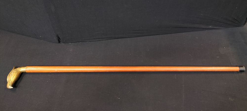 Lot 169: Walking Stick with Brass Eagle Handle 