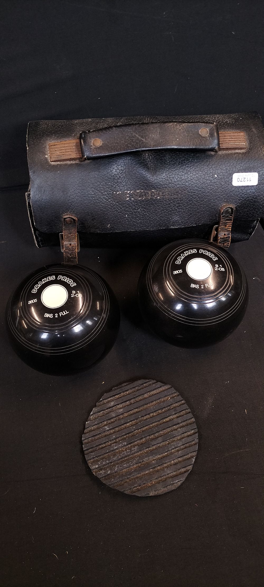 Lot 171: Two Drakes Pride Crown Green Bowls, Kneeler Pad...