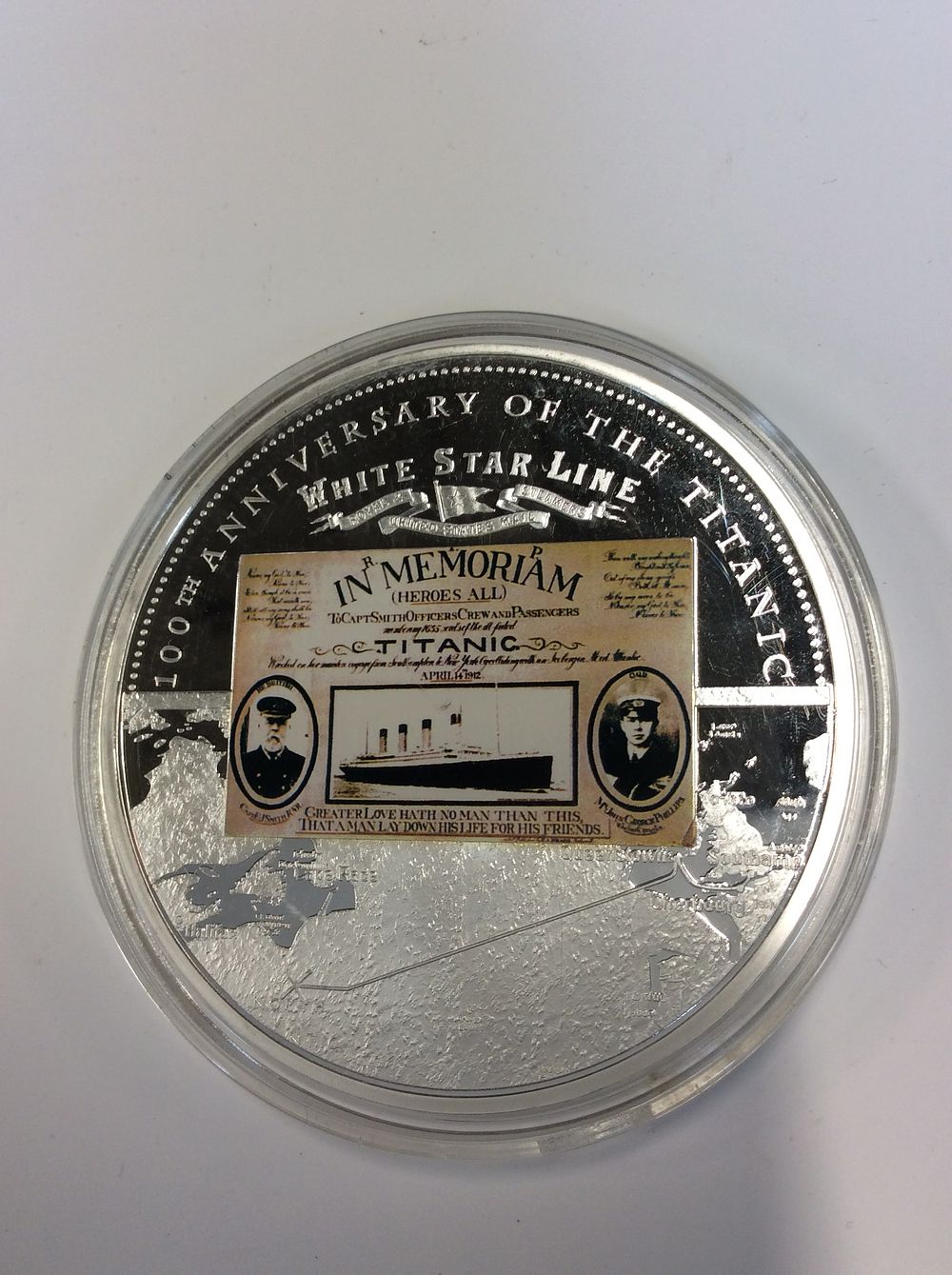 Lot 188: 70mm Silver Plated Proof Finish 100th Anniversary of...