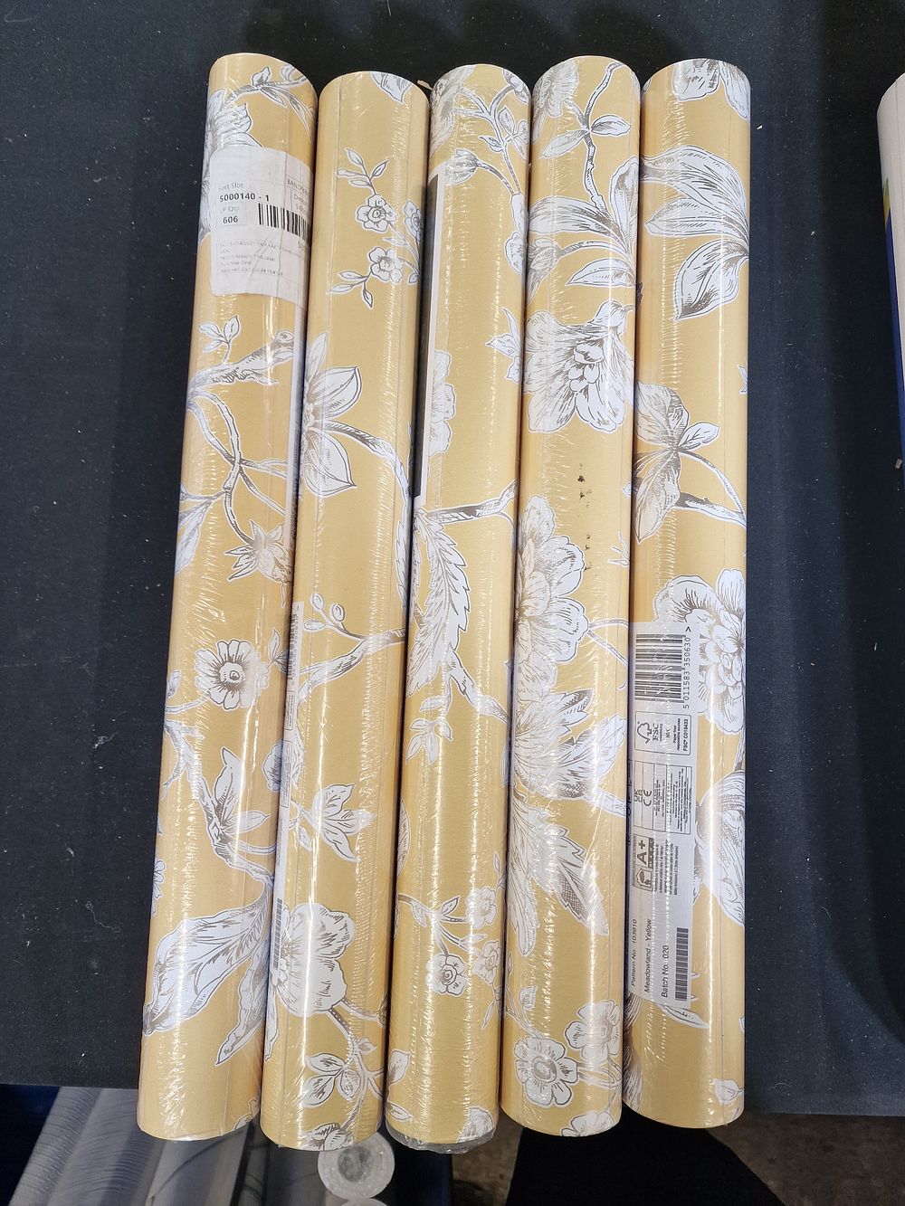 Lot 742: x5 Rolls Boutique Luxury Wallpaper Pattern 103910 Meadowland Yellow