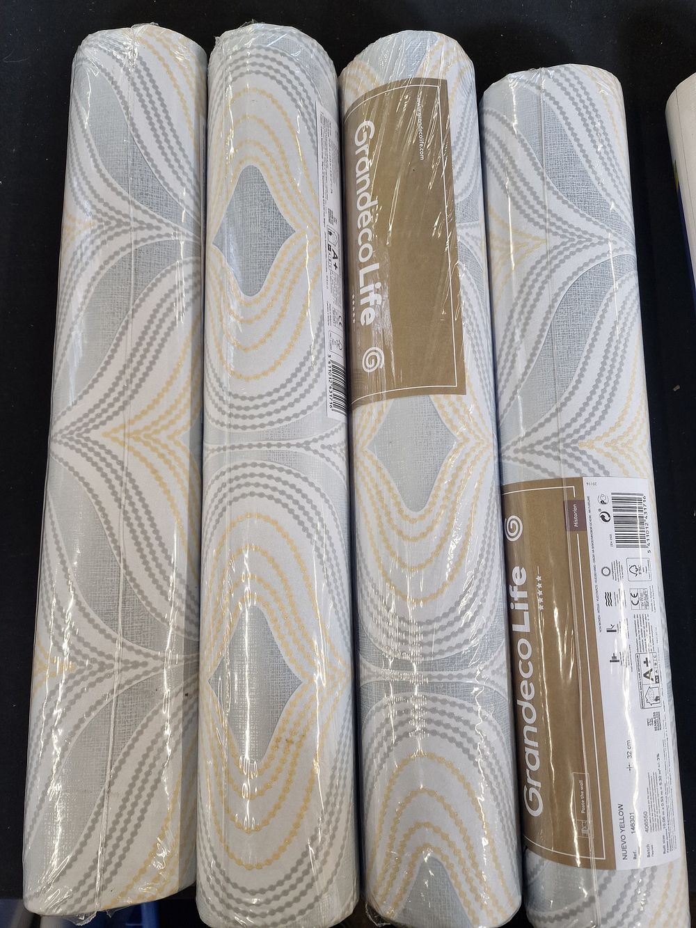 Lot 748: Grandeco Life Paste the Wall Textured Wallpaper Nuevo Yellow