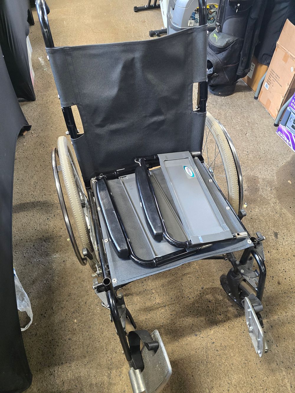 Lot 254: Wheelchair with removable arm rest
