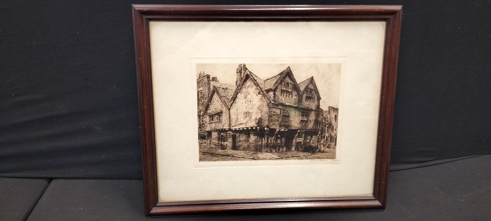 Lot 256: Pen And Ink Of Edgar Tavern Chester. Has...