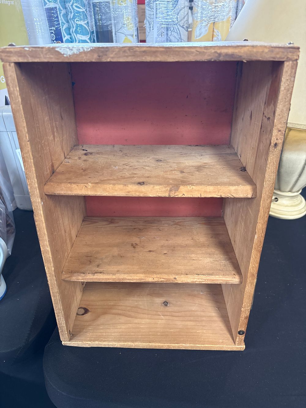 Lot 787: 2 shelf pine storage box
