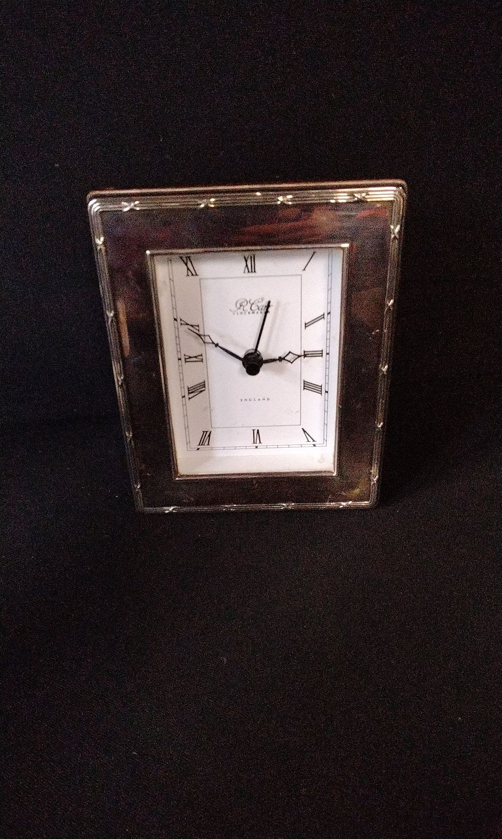 Lot 604: Silver Clock