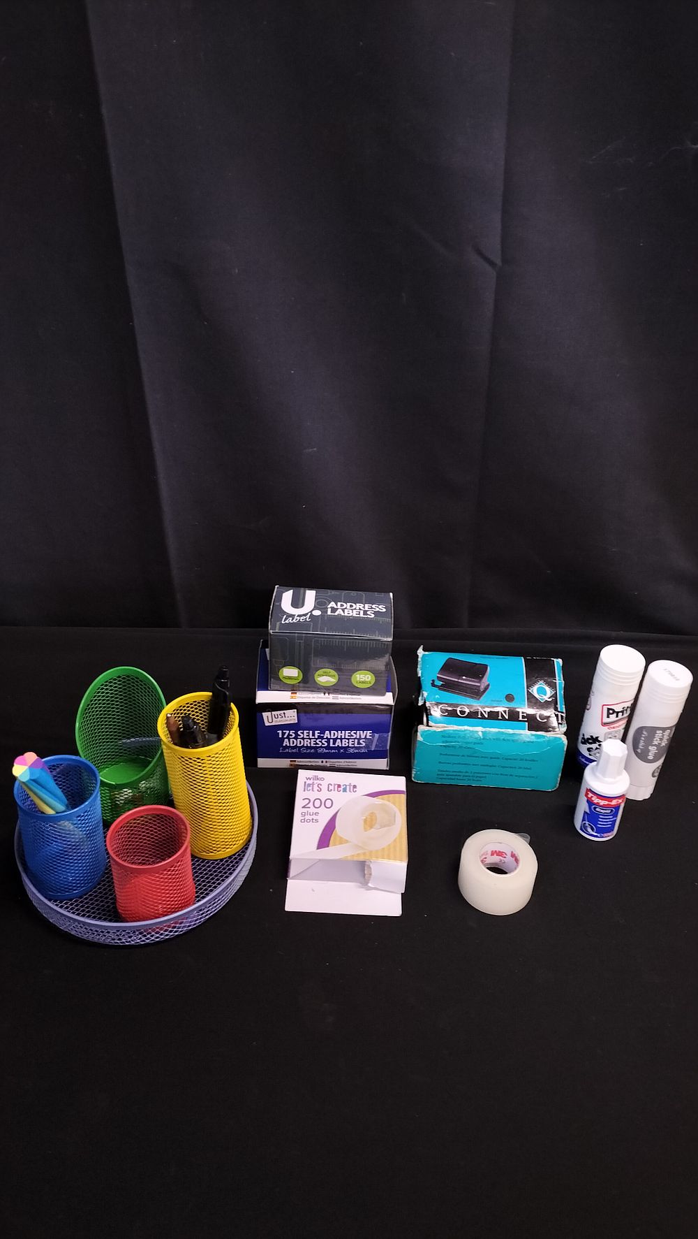 Lot 662: Selection of Various Stationary . Pen Storage, Tape,...