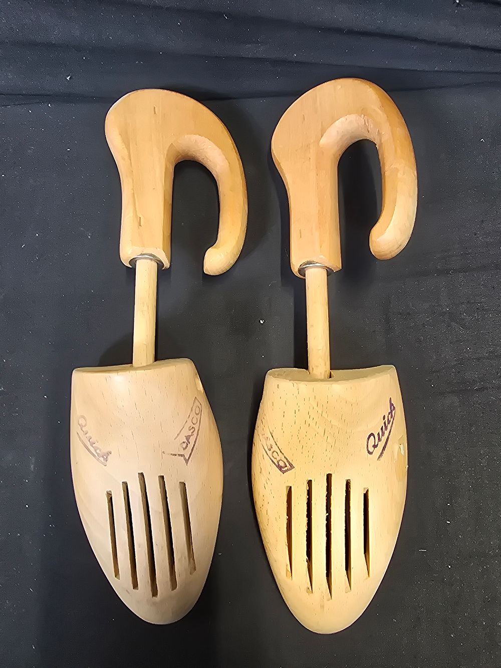 Lot 668: A pair of wooden shoe stretchers. Size 6-7