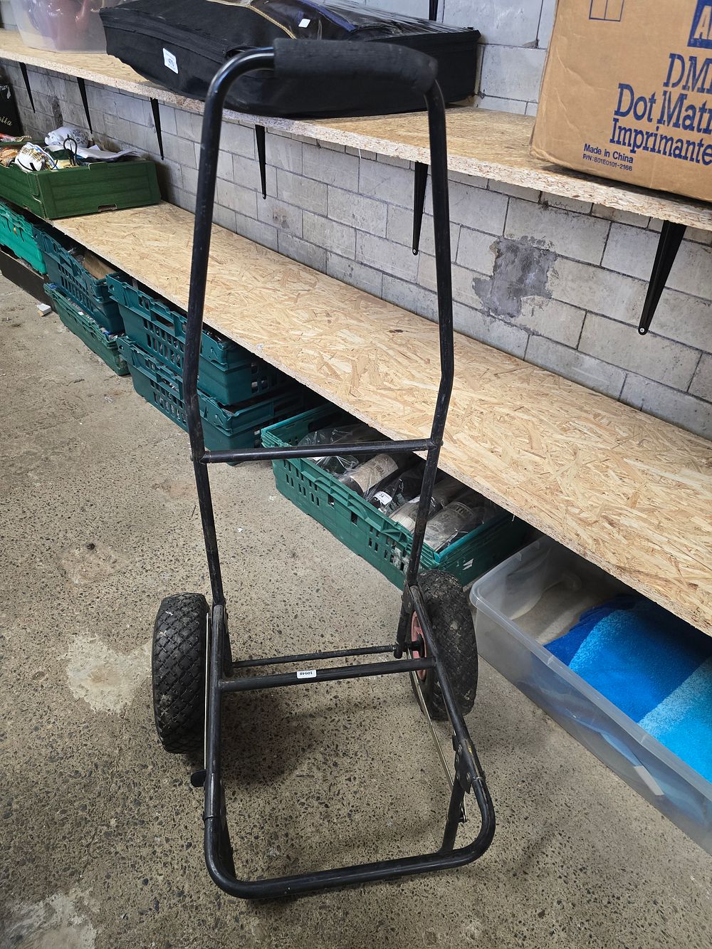 Lot 682: Two wheeled folding metal trolly