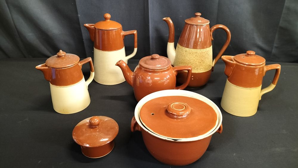Lot 706: Selection of Various Lovatts Brown Pottery Teapots and...