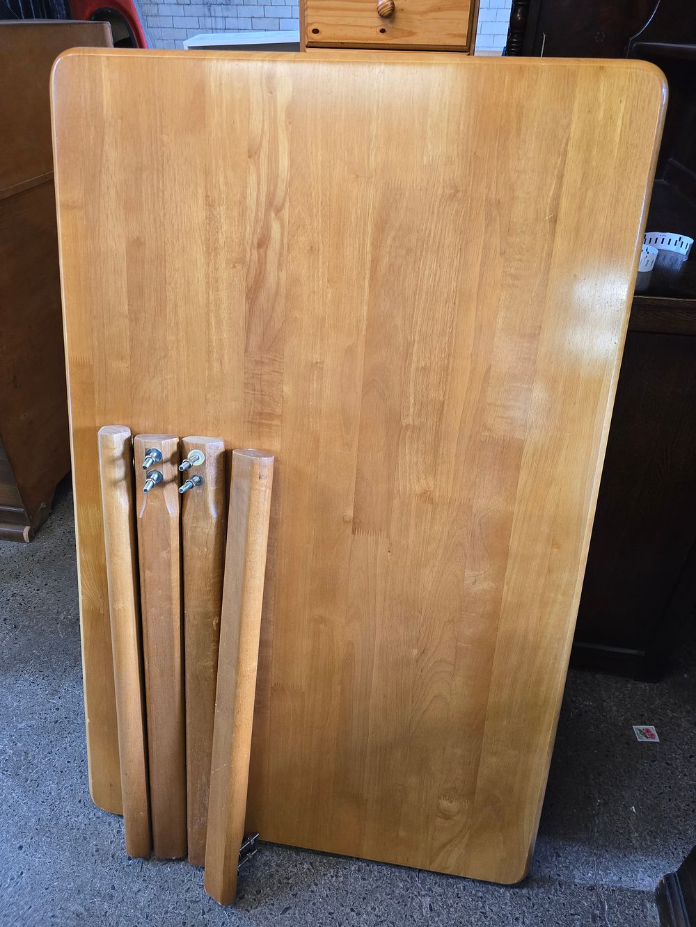Lot 716: Heavy pine kitchen/ dining table