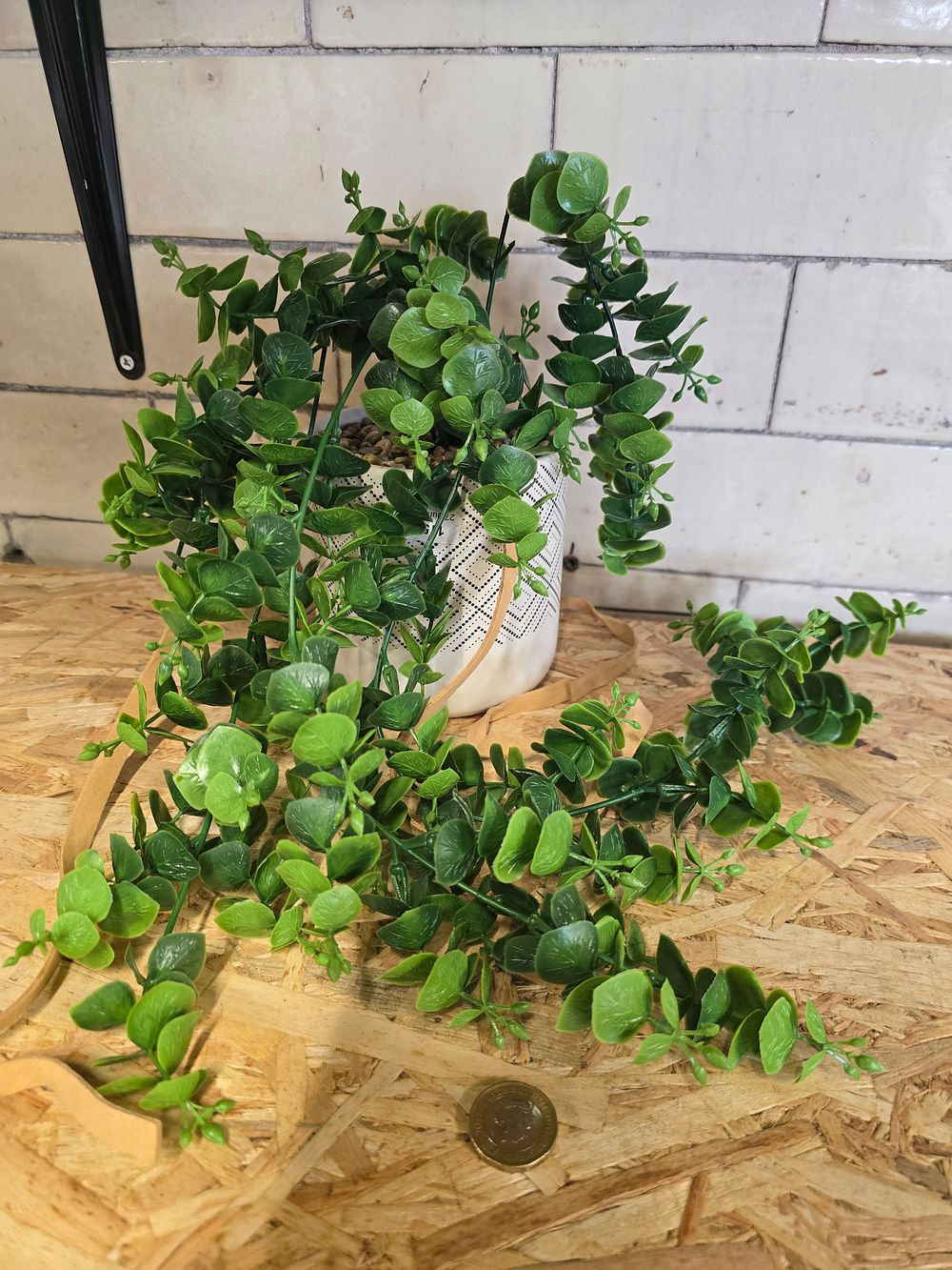 Lot 718: Artificial potted hanging plant