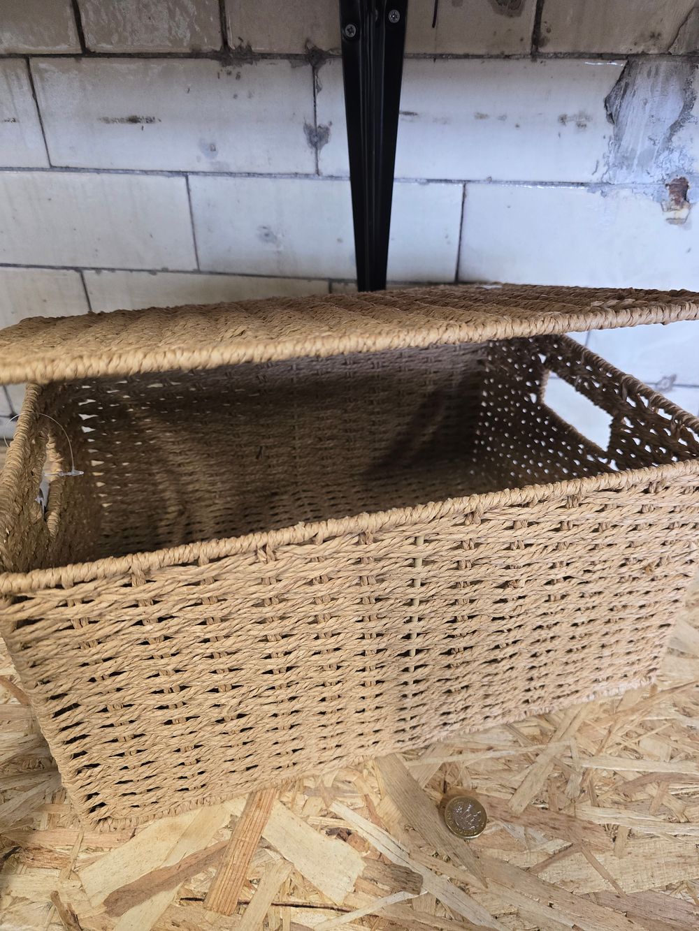 Lot 744: ARPAN wicker style lidded basket