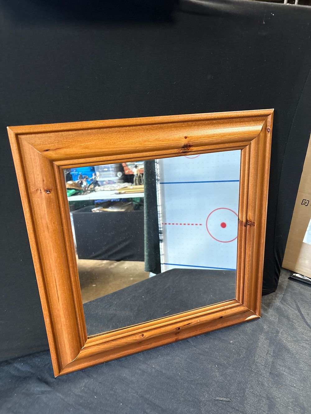 Lot 759: Pine framed mirror