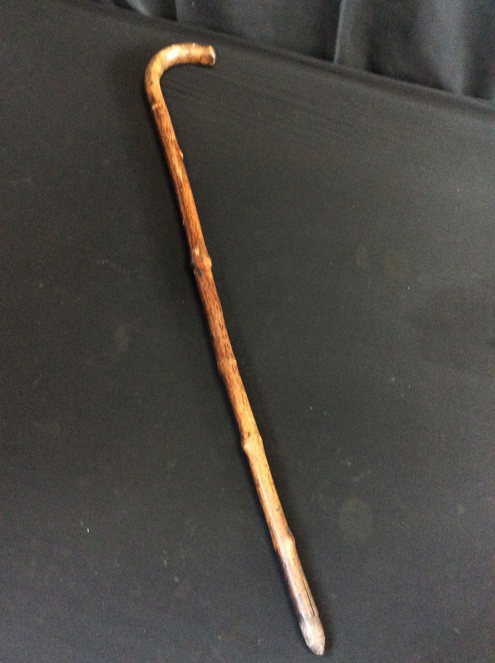 Wood and Metal Tip Walking Stick