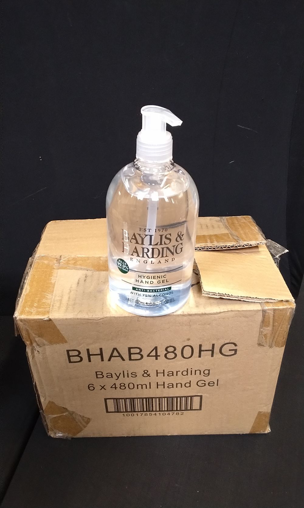 New Box of 6 x 480ml Baylis and Harding Hygienic Sanitizing Hand Gel