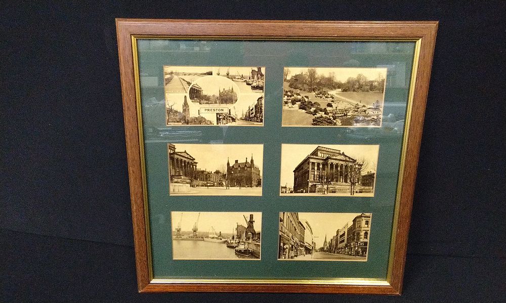 Lot 499: Framed Collection of Vintage Preston Pictures. Measures Approx...