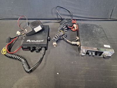 Pair of Vintage CB Radios. Uniden Uniace 100 and Midland CB Transceiver. Untested