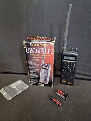 Vintage Uniden Bearcat Scanner. 80 Channel Programmable Handheld Scanner UBC60XLT-2 Tested for Power
