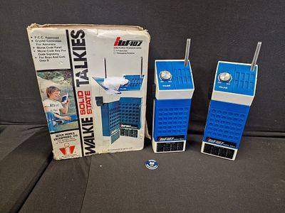 Vintage Solid State Walkie Talkies. W407 2 Matched Transceivers with Telescopic Antennas. Tested