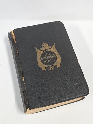 The Soldiers Holy Bible. Inside is the is the soldiers prayer