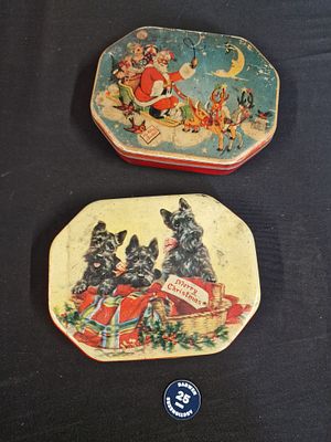 Pair of Vintage Tins. Fillerys Toffees Ktd Birmingham England
