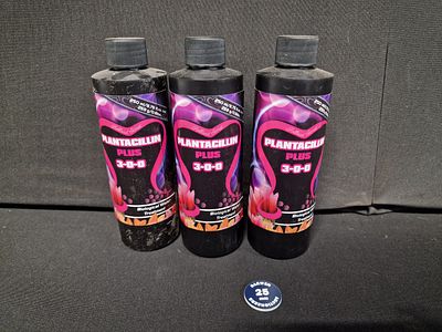 x3 Plantacillin Plus 3-0-0. Biological Water Treatment for Plants by Future Harvest 250ml