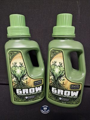 3. Emerald Harvest Grow Professional 3-Part Base Nutrient Series Designed for Plant Growth.