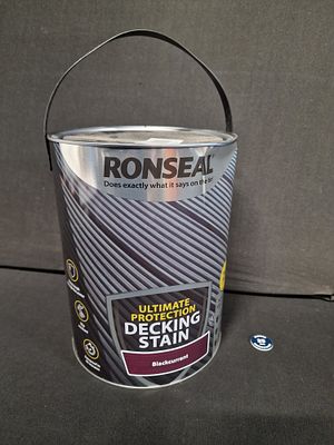 Ronseal Ultimate Protection Decking Stain. Brand New 5lt Blackcurrent COLLECTION ONLY