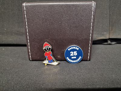 Skier Golly Pin Badge