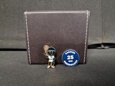 Tennis Player Golly Pin Badge