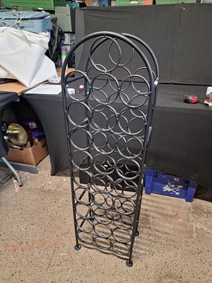 28 Bottle Metal Freestanding Wine Rack. Approx 110w x 43w cm COLLECTION ONLY
