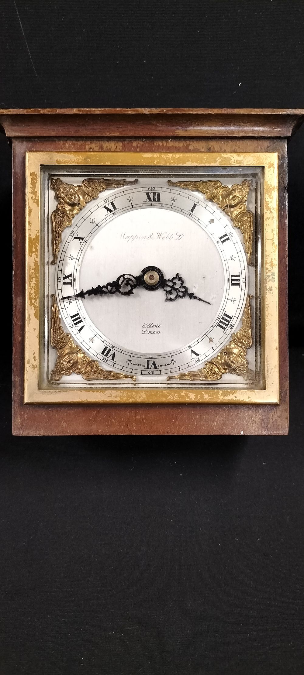 Lot 204: Vintage Elliott of London Mantle Clock Retailed by Mappin & Webb