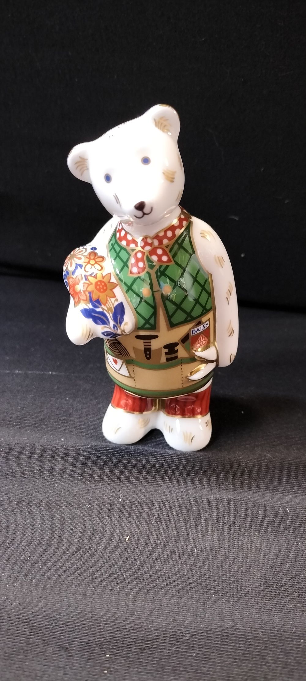 Lot 251: Royal Crown Derby Imari Teddy Bear with Gardener with box