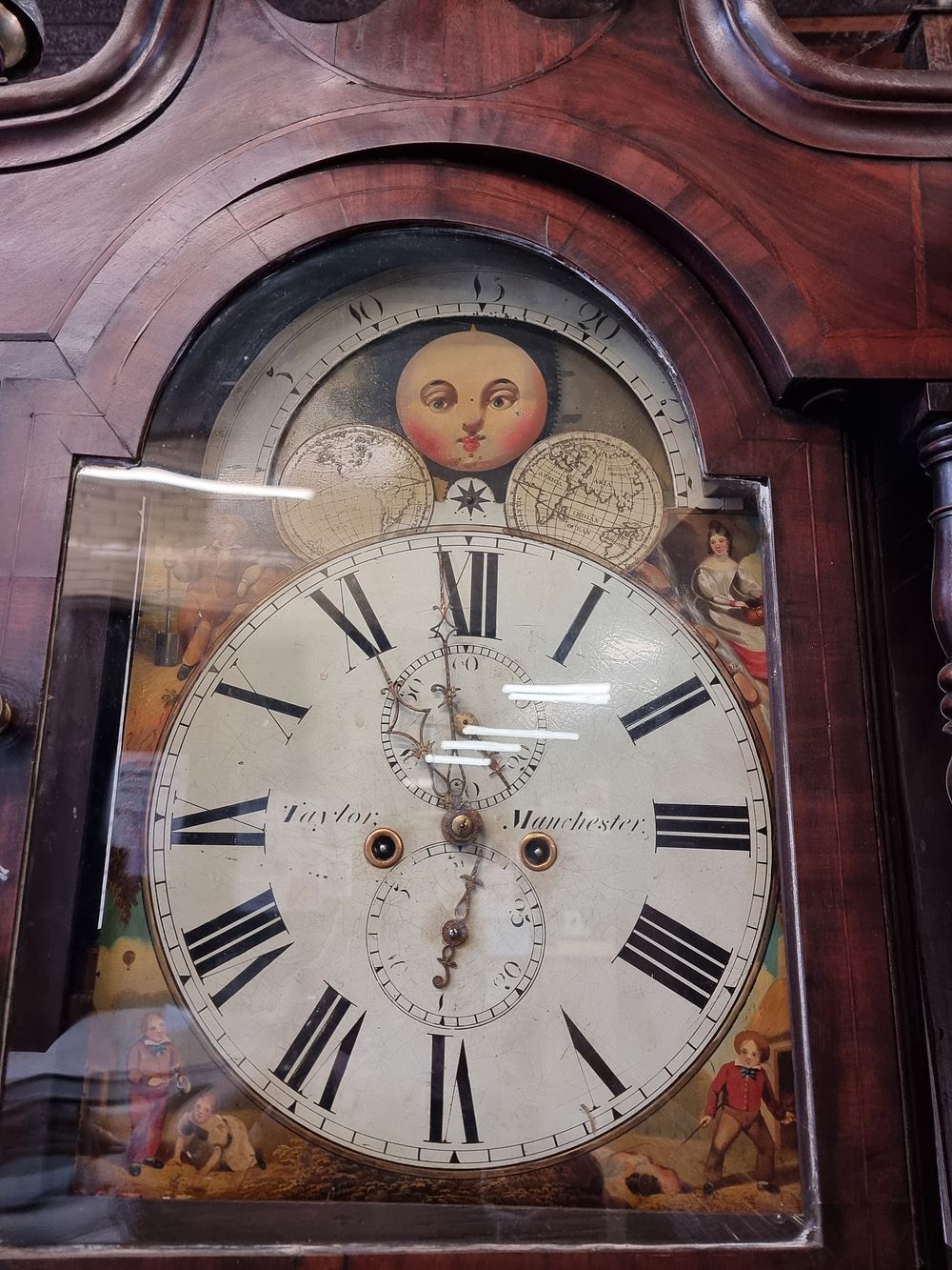 Lot 238: John Taylor,  Manchester, George III Mahogany Longcase Clock c1780 -1820