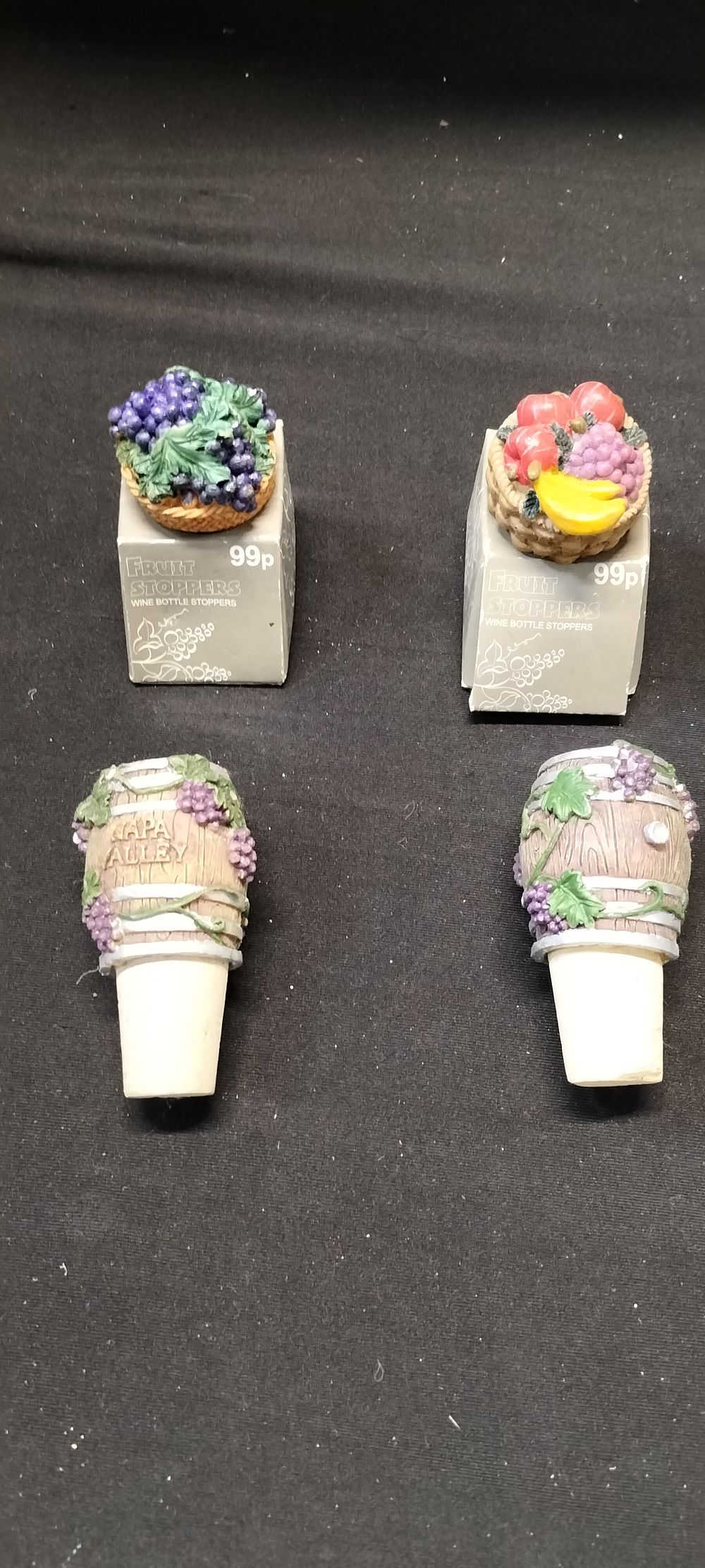 Lot 272: Large quantity of Fruit Stoppers, Wine Bottle Stoppers, Various Designs