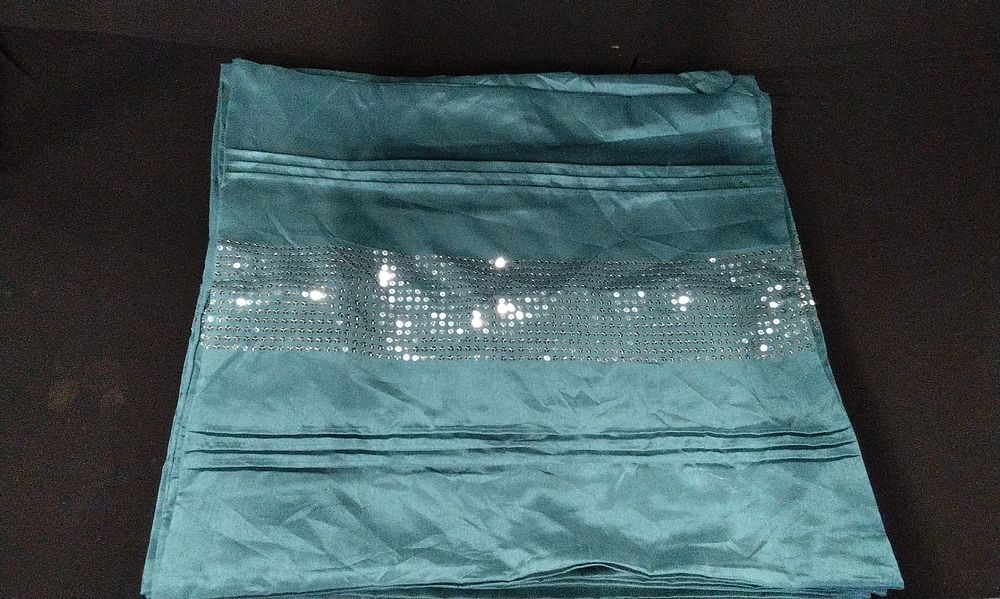 Lot 379: 8 x Teal Sequin Stripe Cushion Cover