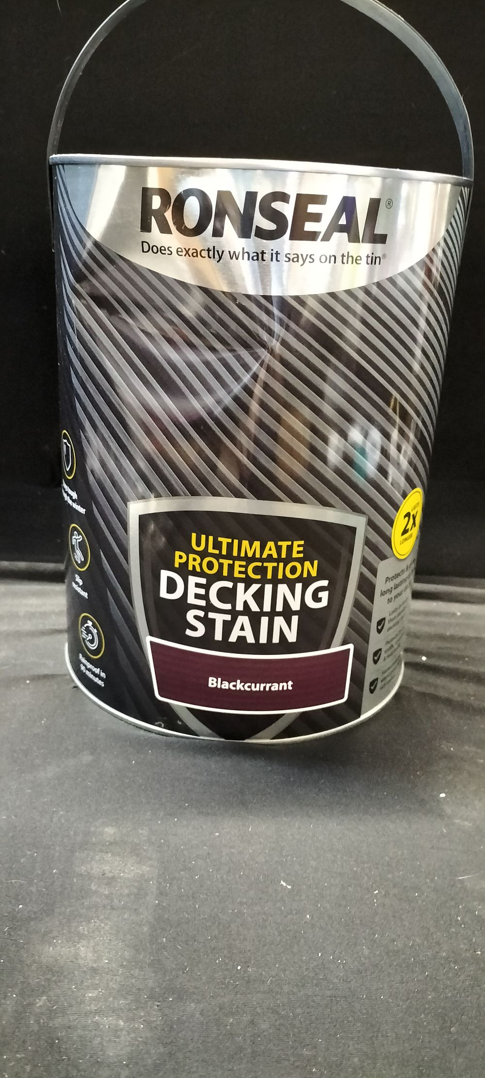Lot 297: Ronseal Ultimate Protection Decking Stain 5L Blackcurrant