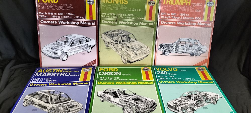 Lot 415: Six Haynes Car Repair Manuals and other Repair Books
