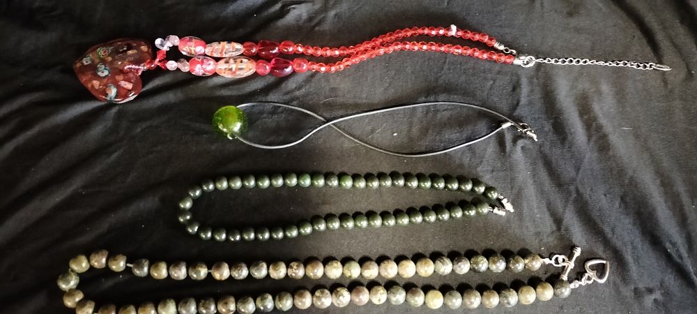 Lot 439: Four Costume Jewellery Necklaces