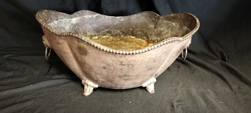 Lot 440: Ornate Brass Jardiniere