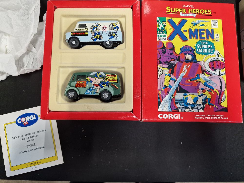 希少CorgiAnderton & Rowlands Super Dodgems Lot 729 - Corgi 98970 Marvel Super Heroes X-Men Vans | Darwen