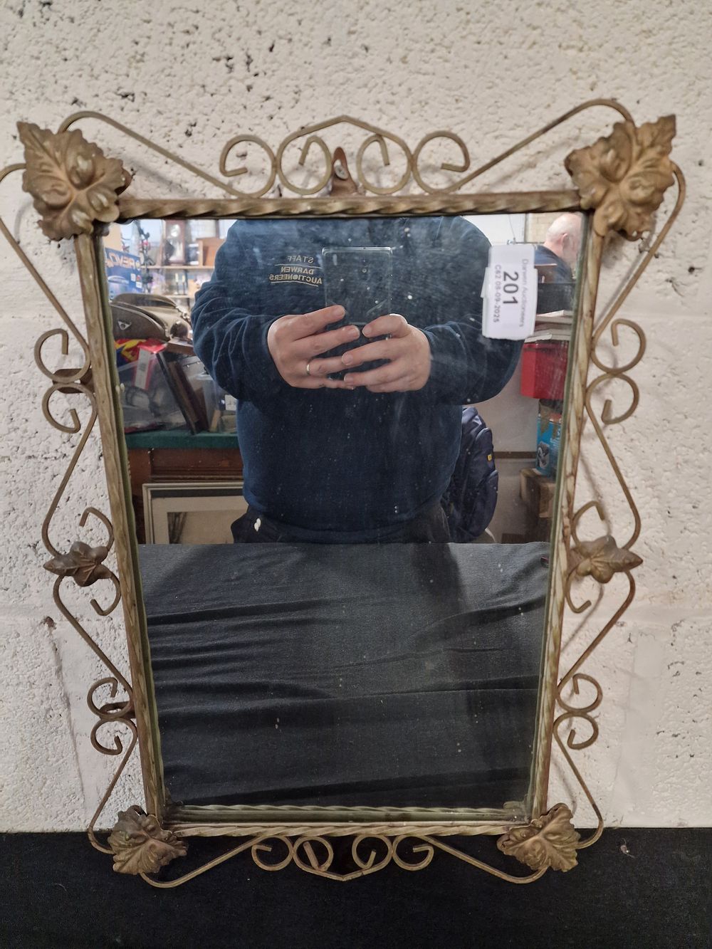 Lot 201: Ornate Metal Mirror