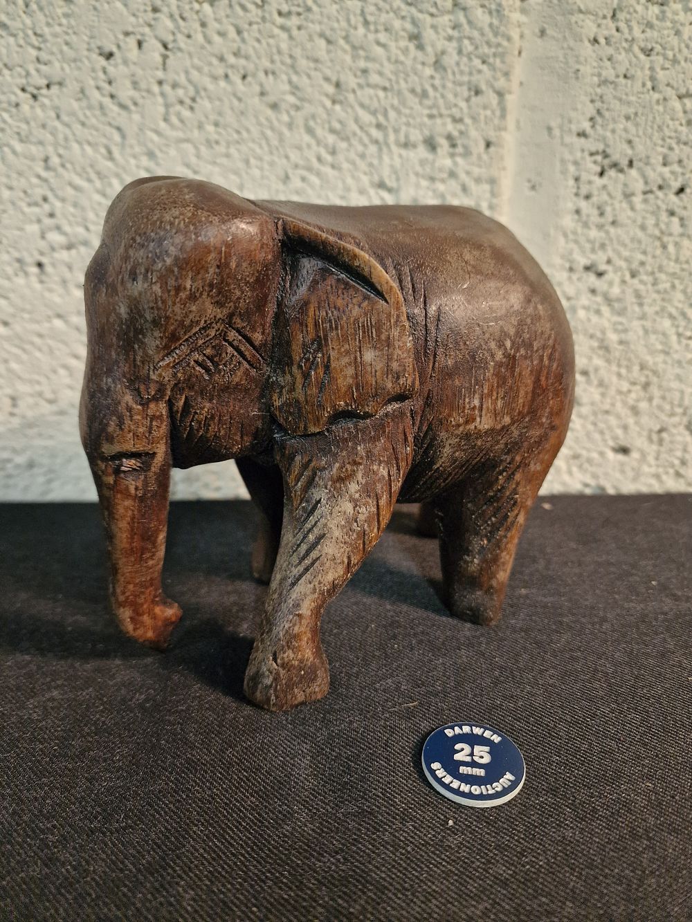 Lot 219: Wooden Elephant Figure