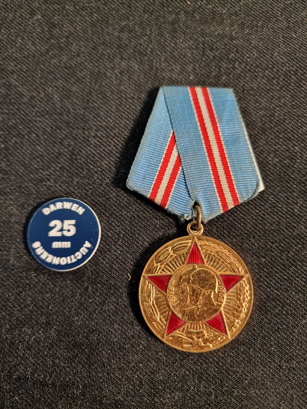 Lot 234: Vintage Soviet Jubilee Medal "50 Years of the Armed Forces of the USSR". 