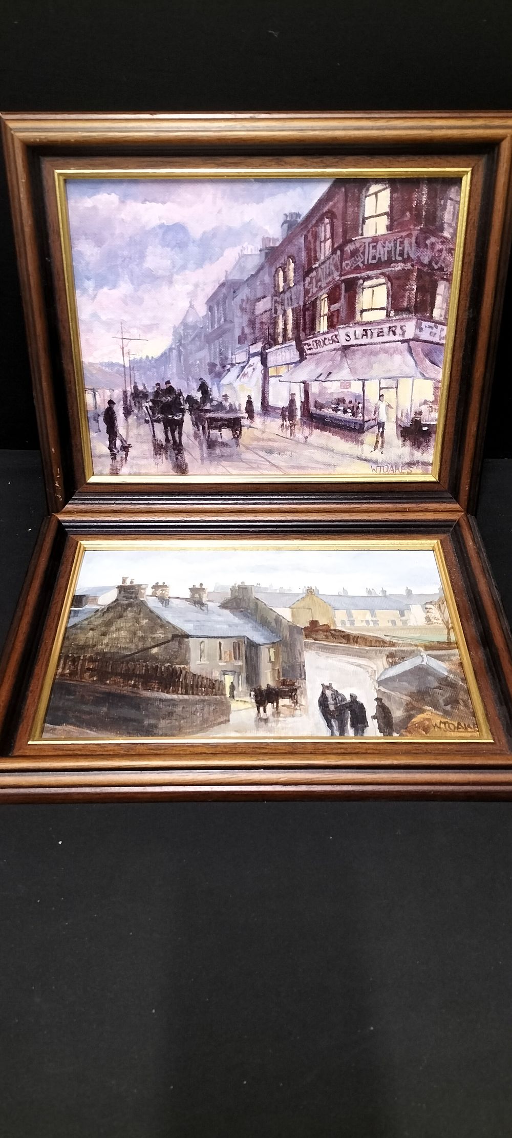 Lot 182: Two Paintings of the Local Area on Canvas by W.T. Oakes Framed Approx 32x24cm