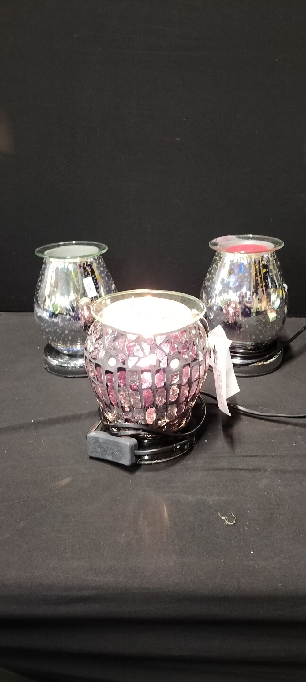 Lot 188: Three Electric Wax Melt Burners for Scented Candles