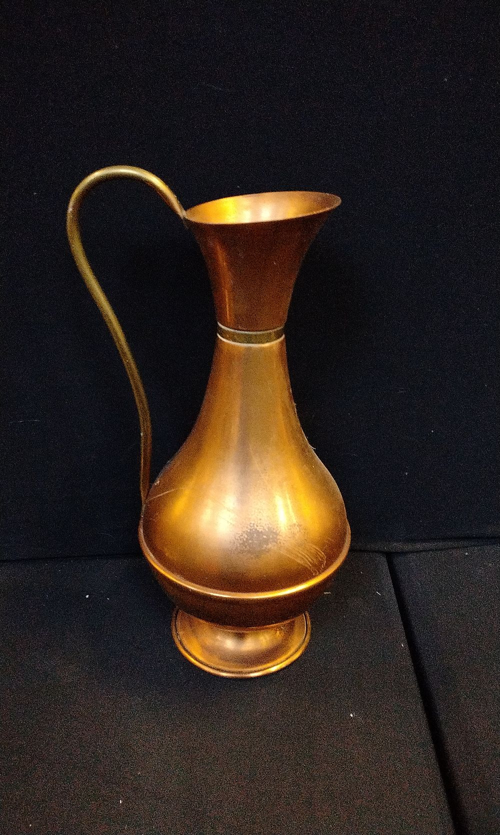 Lot 681: Copper and Brass Pitcher Jug