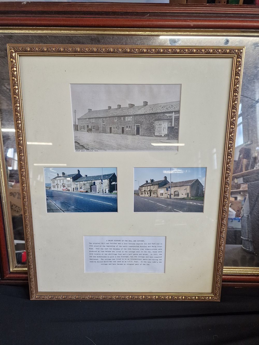 Lot 771: Framed A Brief History of the Bull and Butcher Public House, Burnley