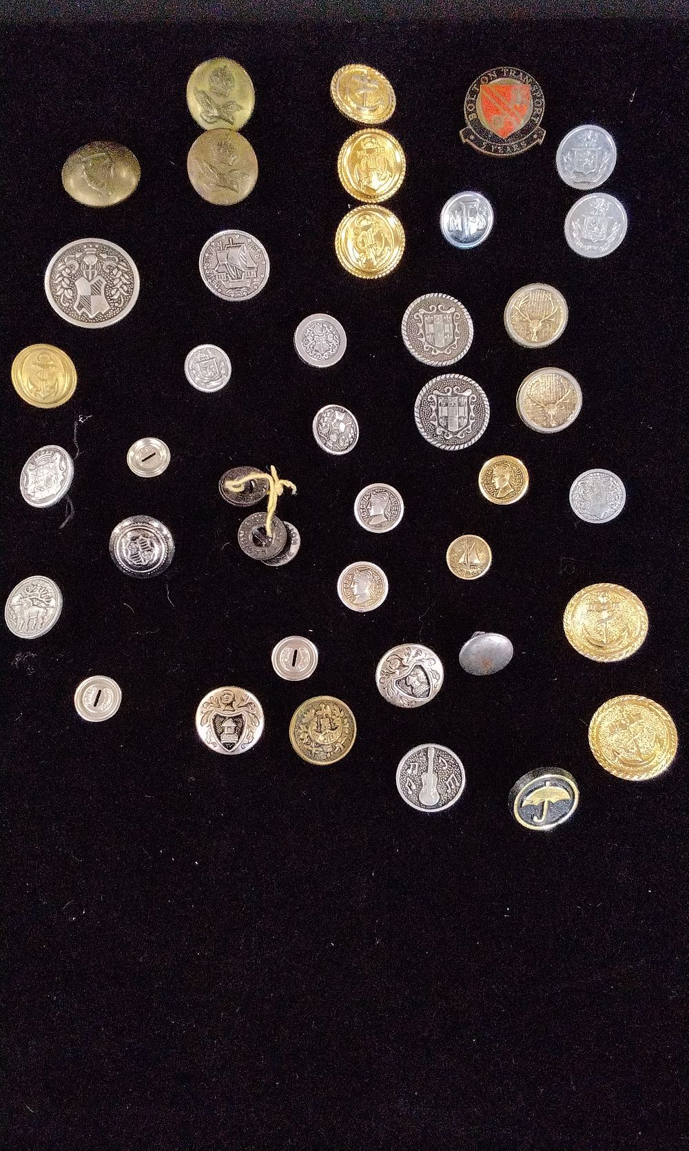 Lot 249: Various Army, Fire, and Other Buttons