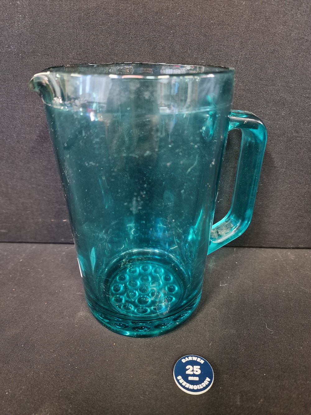 Lot 262: Vintage Turquoise Glass Pitcher Jug